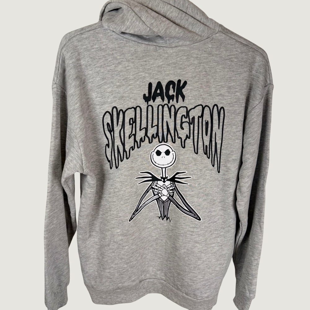 Disney Jack Skellington Nightmare Before Christmas Hoodie Grey Kids 14/16